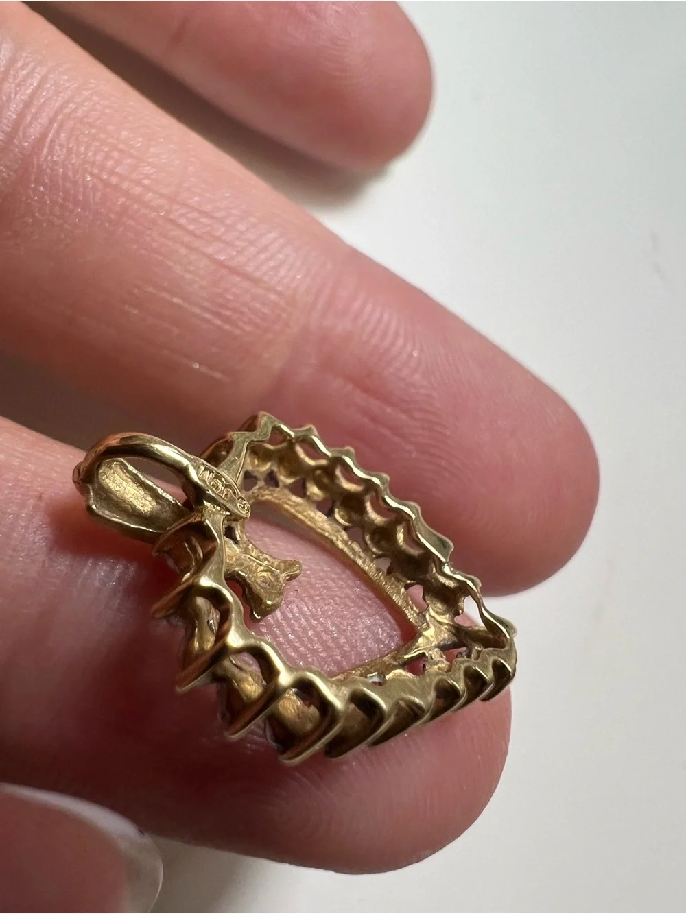 Classic 10K Gold Two-Tone Heart Pendant